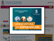 Tablet Screenshot of enfermagem.edu.pt